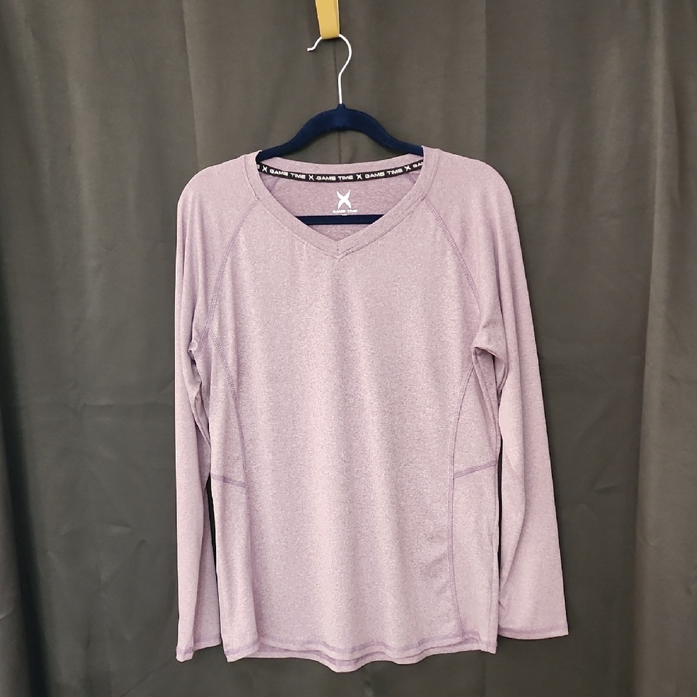 Ladies Purple Athletic Game Time Top